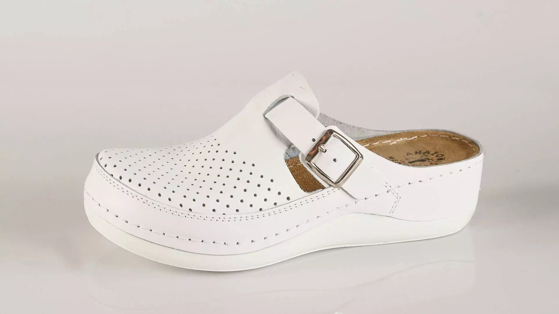 Fratelli Babb D300 – bijela ženska klompa – VV obuća …