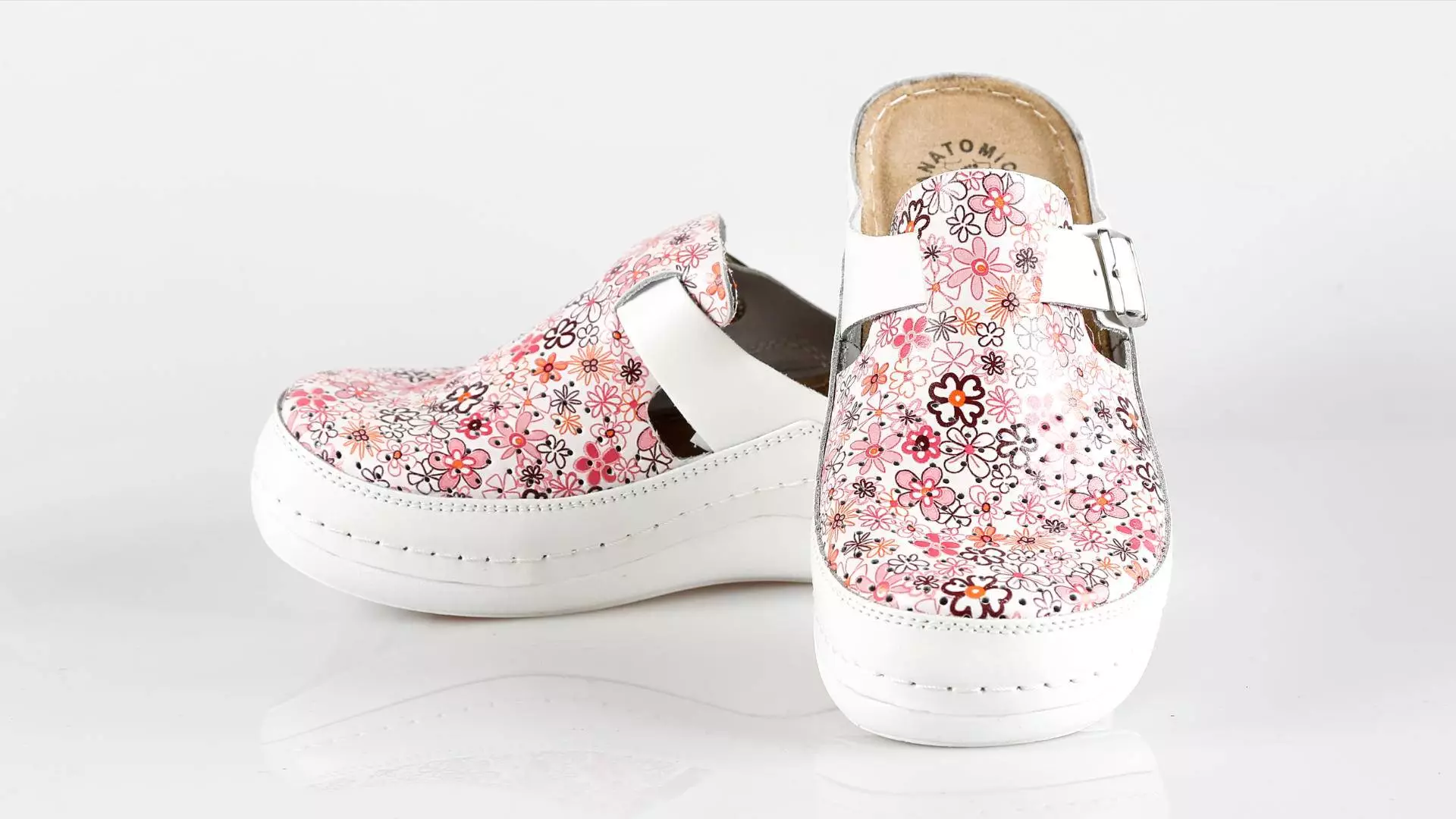 Fratelli Babb D300 – roza flower ženska klompa – VV ob…