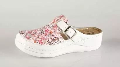 Ženska klompa D300 Fratelli Babb Roza Flower