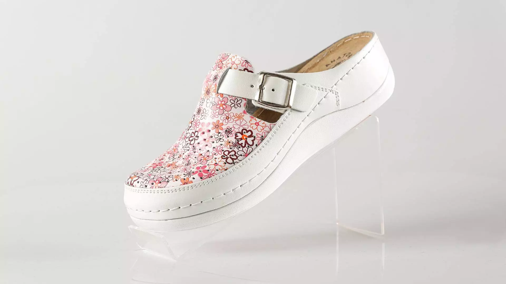 Fratelli Babb D300 – roza flower ženska klompa – VV ob…