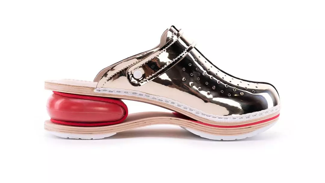 Ženska zračna klompa A06 Biancomolina Zlato