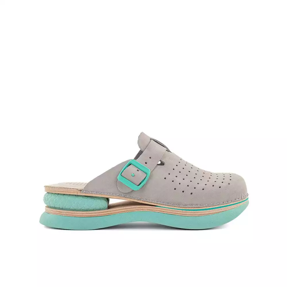 Ženska zračna klompa AA01 Siva Nubuk