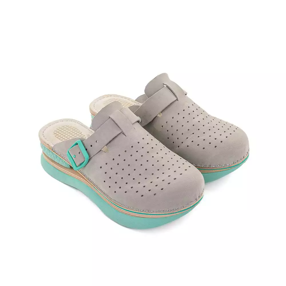 Ženska zračna klompa AA01 Siva Nubuk